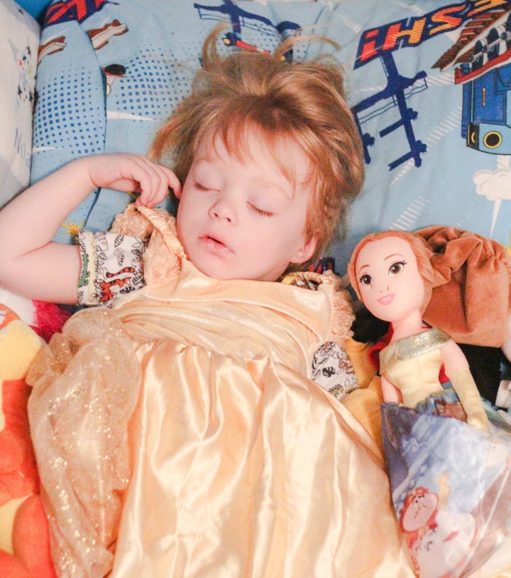 According to McLean-Glass, her son would love nothing more “than to get to wear a pretty dress, put make up on like Mummy does and have his photo taken being one of his beloved Disney princesses.”