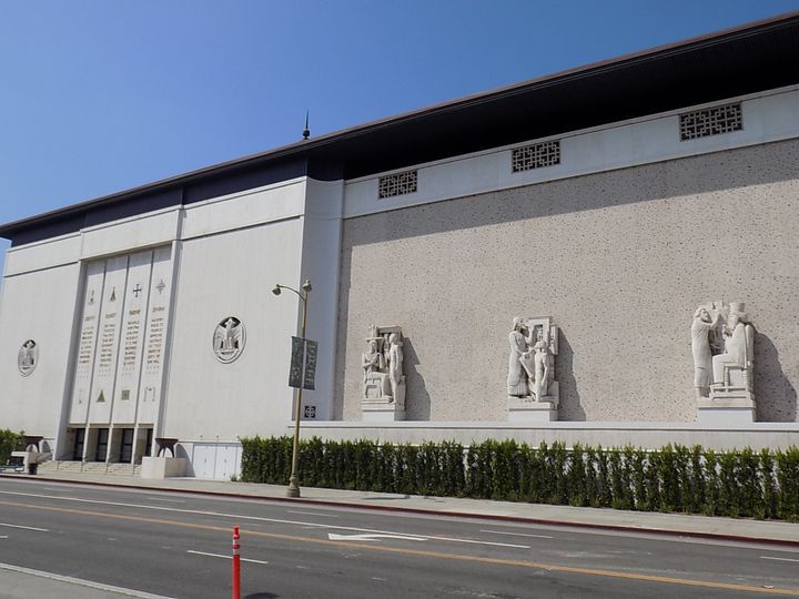The Marciano Art Foundation is housed in an impressive former Masonic temple. 