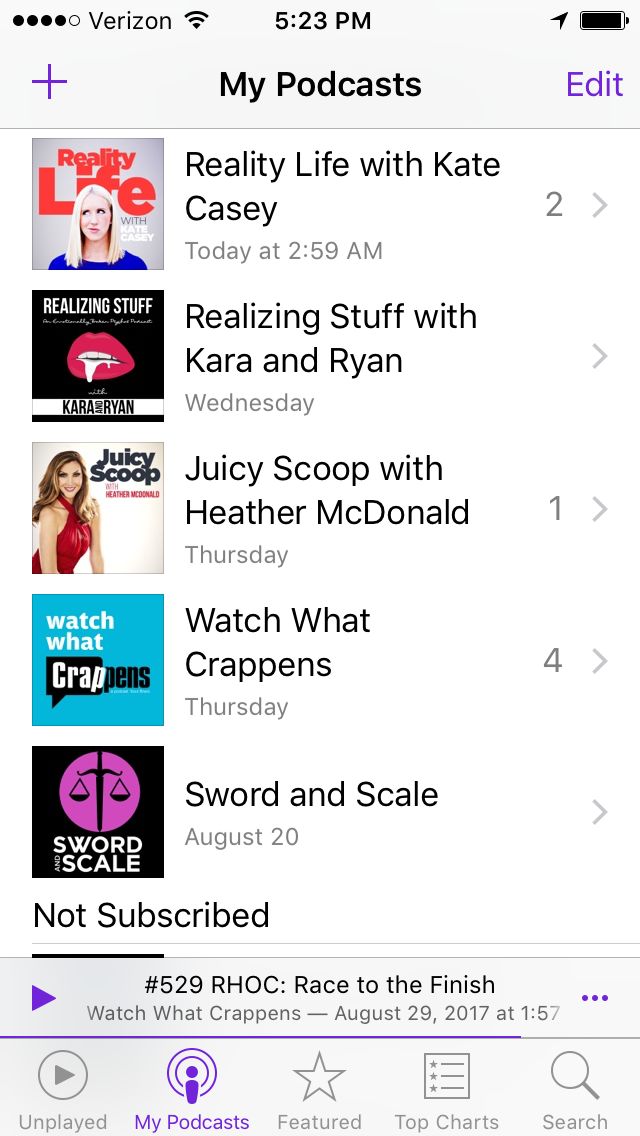 Which podcasts are on your iPhone?