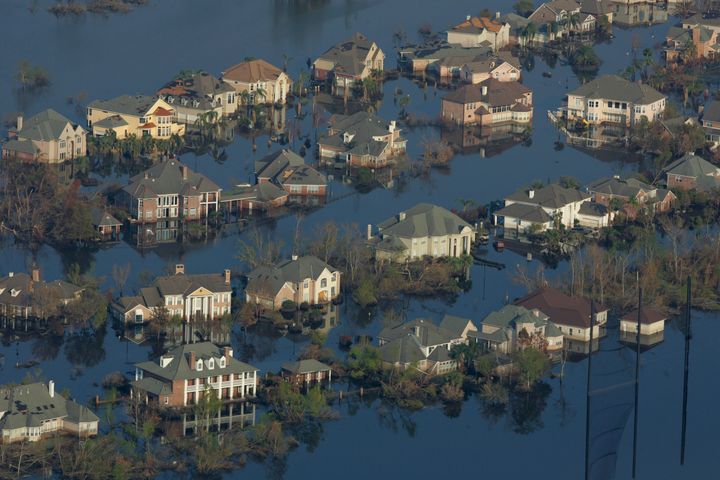 Two weeks after Hurricane Katrina hit New Orleans, neighborhoods were still flooded with oil and water. People who are exposed to disaster zones for longer and receive less support afterward are more vulnerable to mental health issues.