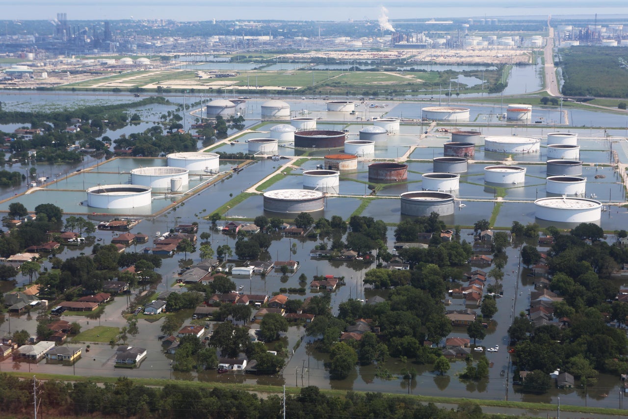 The storm damaged a number of industrial complexes. 