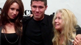Catherine Andrews with Kristos Andrews and Celeste Fianna
