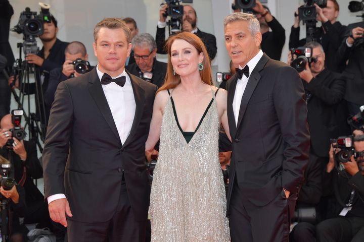 George Clooney, Julianne Moore and Matt Damon walk the red carpet at the 74th Venice Film Festival.