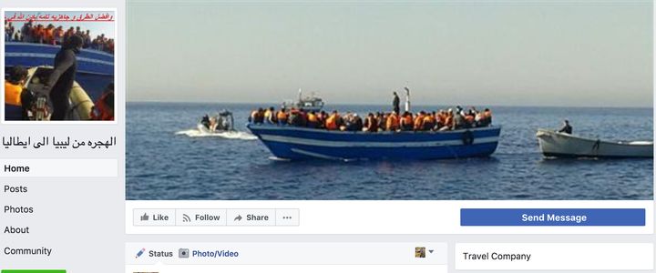 A Facebook page classified as 'Travel Company' or 'Business & Economy Website'