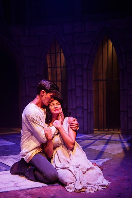 Luke Hamilton (Phoebus) and Amandina Altomare (Esmerelda) in a scene from The Hunchback of Notre Dame