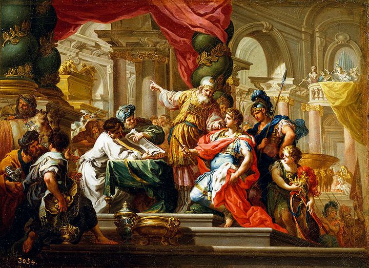 Alexander the Great in the Temple of Jerusalem. Sebastiano Conca,, 1736