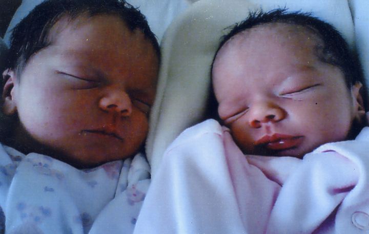 Marcia (right) and Millie (left) when just a few weeks old.