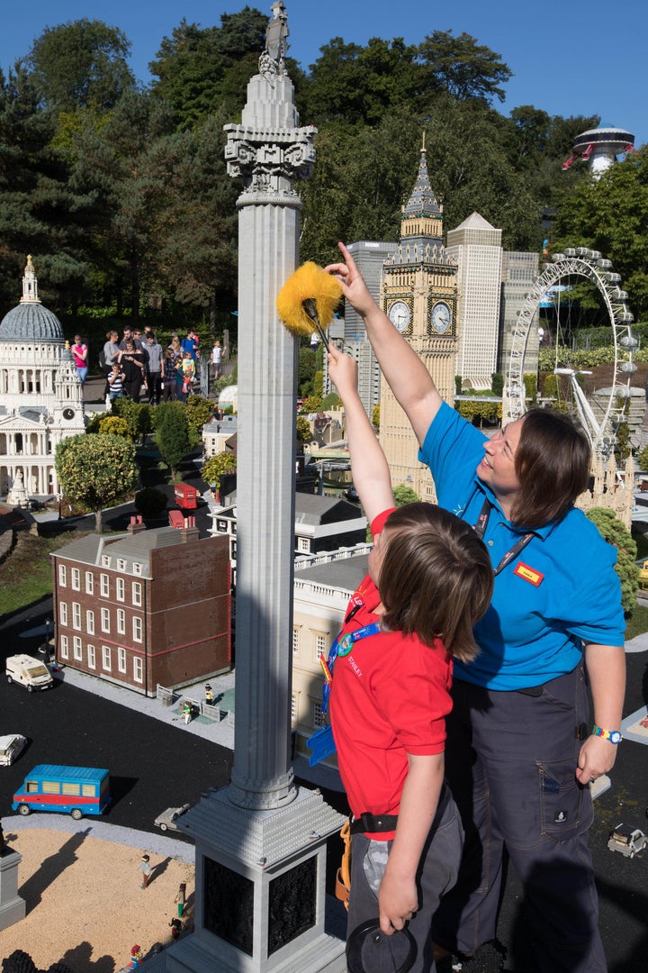 Stanley is pictured here with Paula Laughton, a Models & Theming Coordinator at Legoland Windsor. 