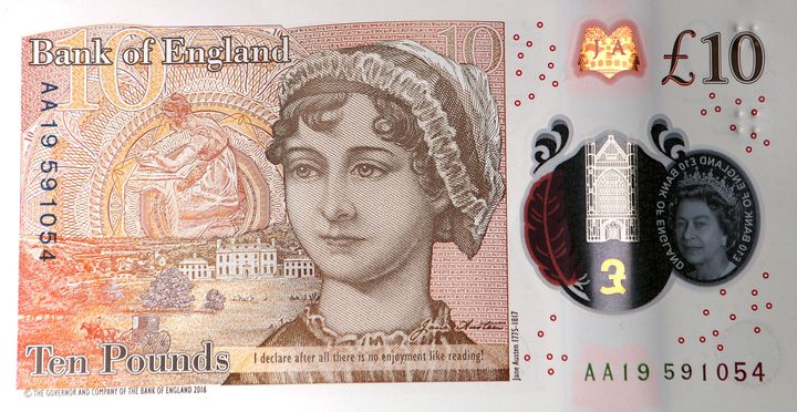 The new note features author Jane Austen