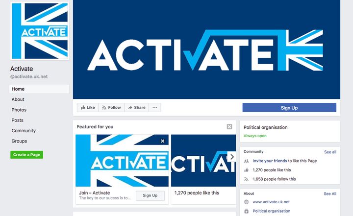 The Activate Facebook page has over a thousand likes