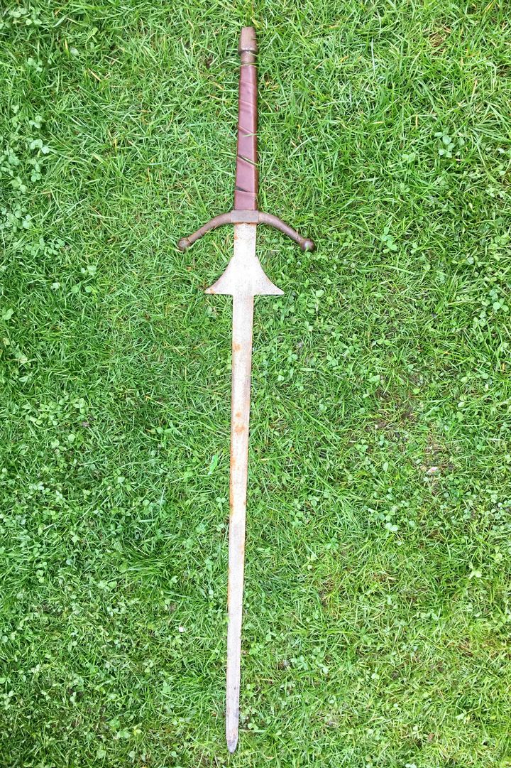 The sword isn't believed to be very old, however. Matilda's father suggested that it may be a movie prop.
