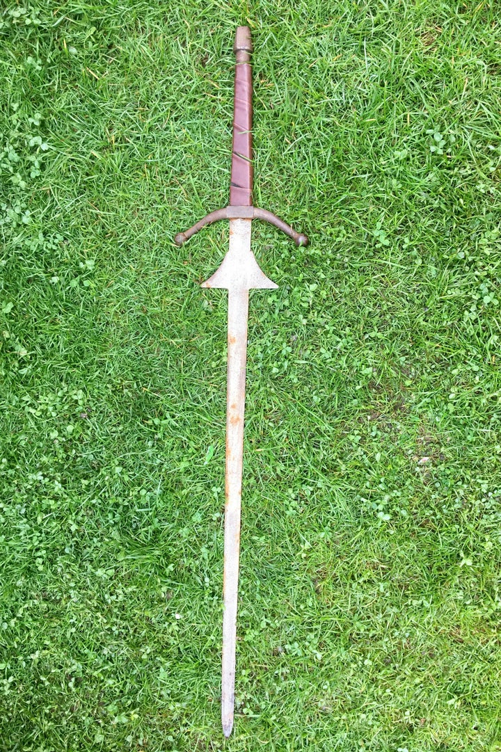 The sword isn't believed to be very old, however. Matilda's father suggested that it may be a movie prop.