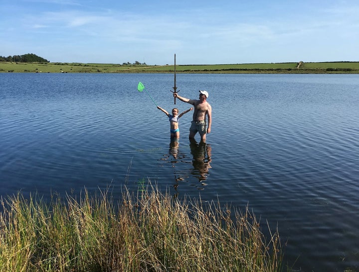 According to legend, King Arthur ordered his sword be tossed into the lake before his death.