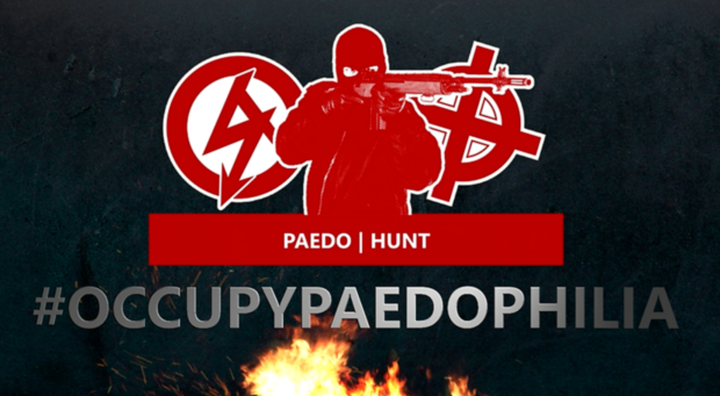 <strong>A screen grab from a video National Action posted about its paedophile hunting initiative</strong>
