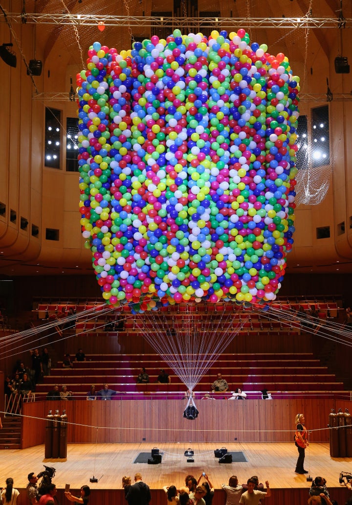 The live installation was called Cherophobia, which is the fear of happiness.