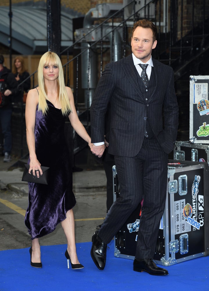 Anna Faris and Chris Pratt a screening of