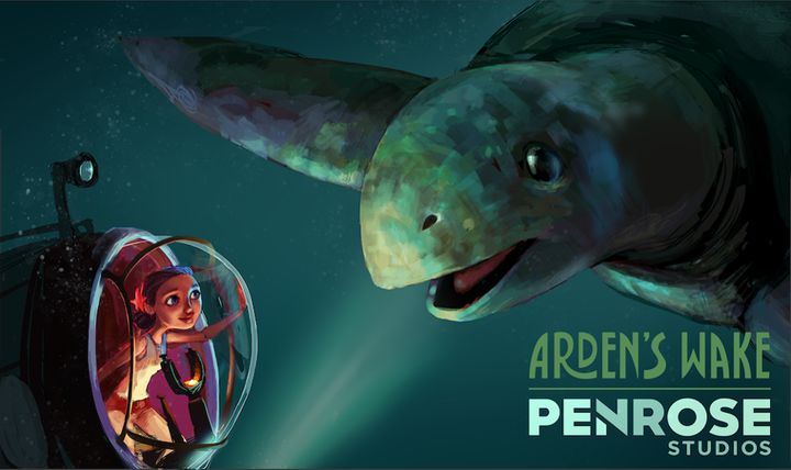 An encounter in the deep while searching for father in "Arden's Wake" by Penrose Studios.