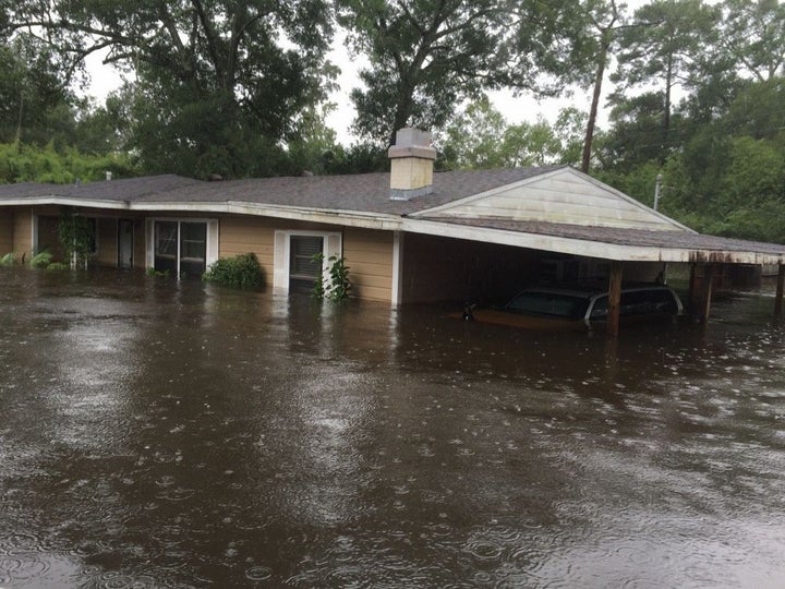 Parry's house in Lumberton, Texas was completely destroyed by the Harvey flooding. 