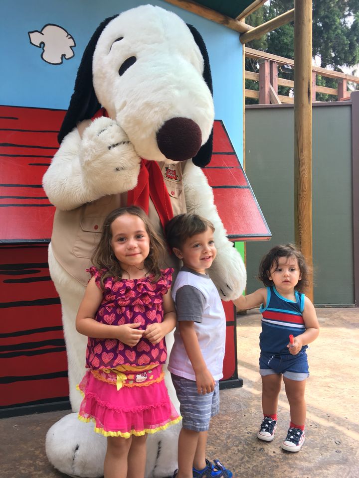 Making memories with Snoopy at Knott’s Berry Farm in Buena Park, Calif. 