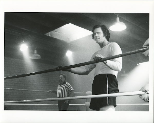 Jim Carrey in a still from ‘Man on the Moon’