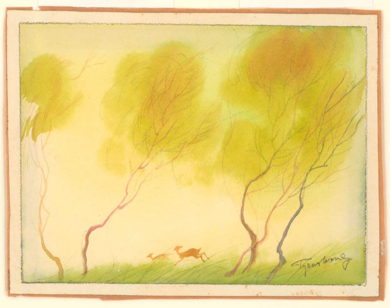 Bambi visual development, 1942, watercolor on paper