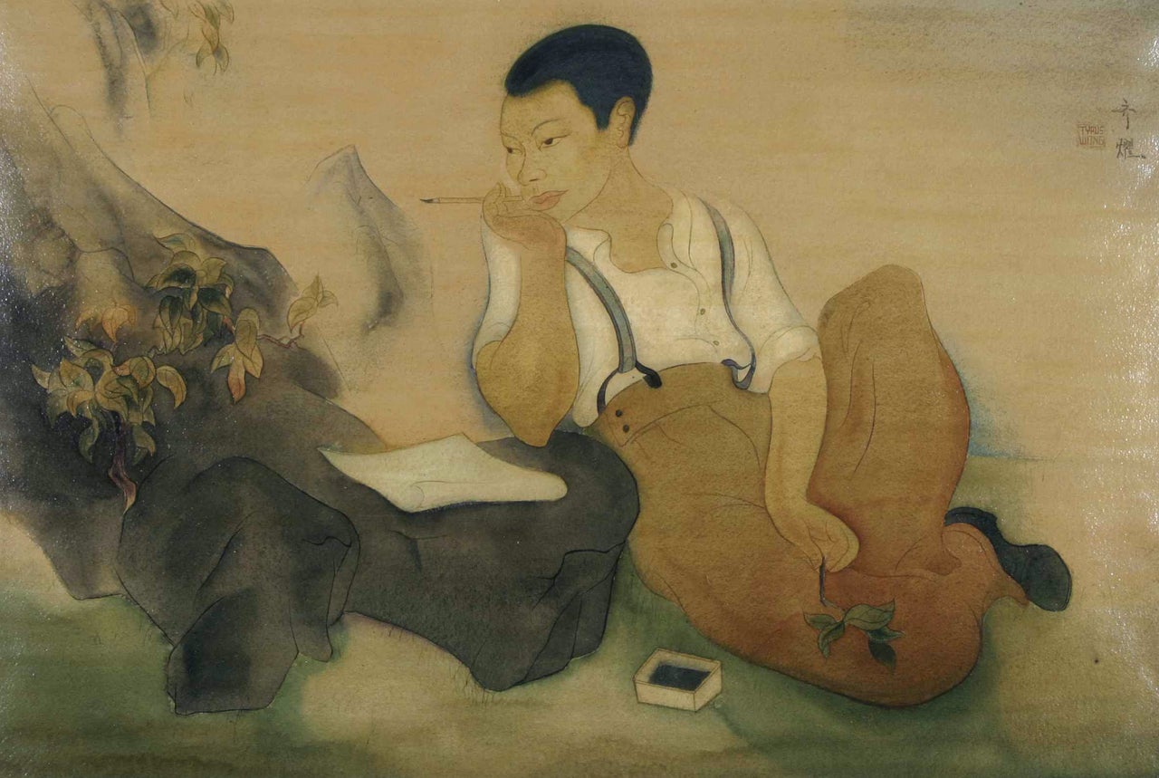 Tyrus Wong's self-portrait, late 1920s.