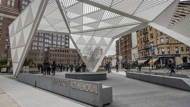<p>The AIDS Memorial in New York City. States are re-examining laws that date to the early days of the epidemic that criminalize people living with HIV.</p>