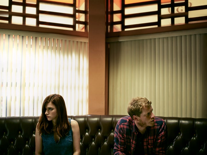  Aya Cash as Gretchen and Chris Geere as Jimmy in "You're the Worst."