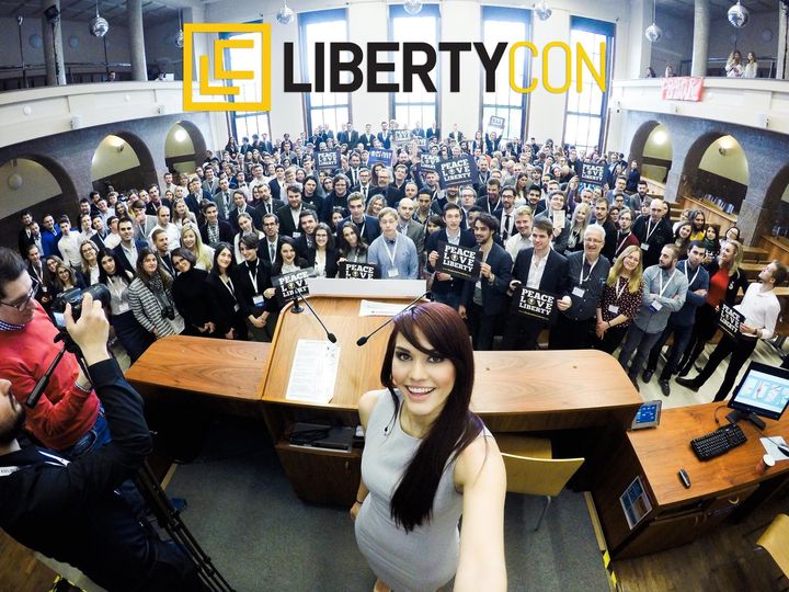 Attendees at European Students For Liberty’s recent LibertyCon event in Prague pose for a mass selfie.