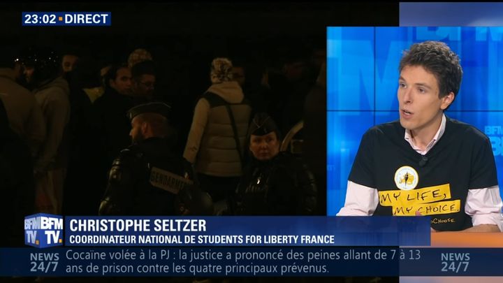 Christophe Seltzer, National Coordinator of Student For Liberty France, quotes Frederick Bastiat on French national television while defending deregulation of the taxi market.