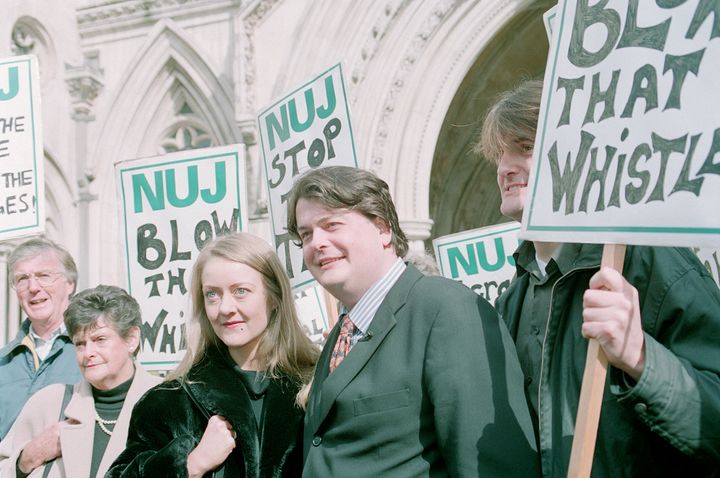 An NUJ protest against the Secrets Act.
