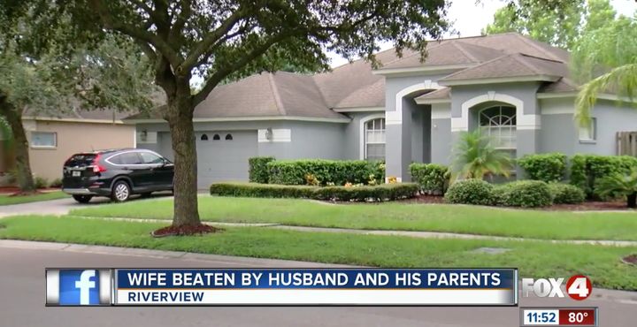 A 33-year-old woman was found badly beaten inside this Florida home.