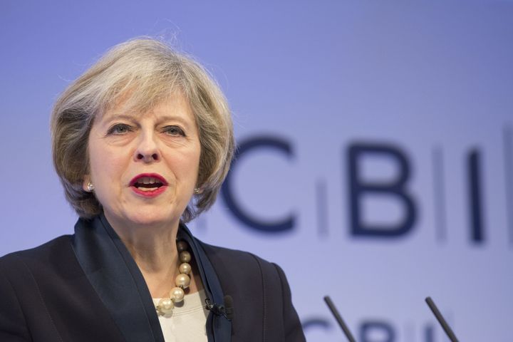 Theresa May, U.K. prime minister, speaks at the Confederation of British Industry (CBI) annual conference in London
