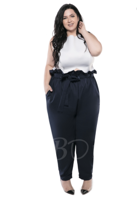 plus size paperbag waist jeans