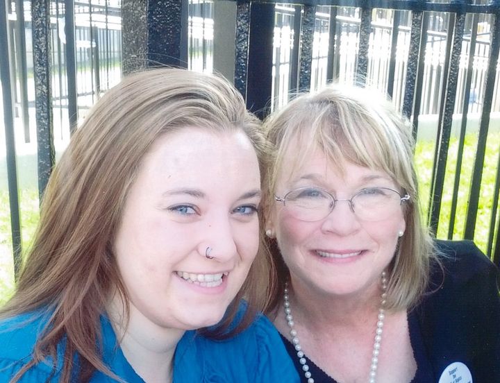 Dee Ann Newell (right), pictured with an adult child of an incarcerated parent, founded Arkansas Voices for the Children Left Behind over two decades ago.