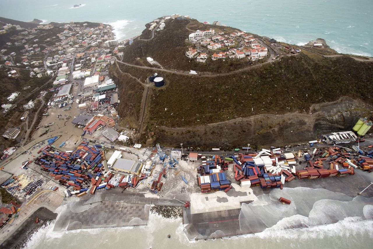 95% of dwellings have been destroyed on the island of St Martin 