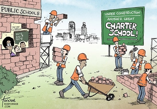 Evidence does not support shift to charter schools.