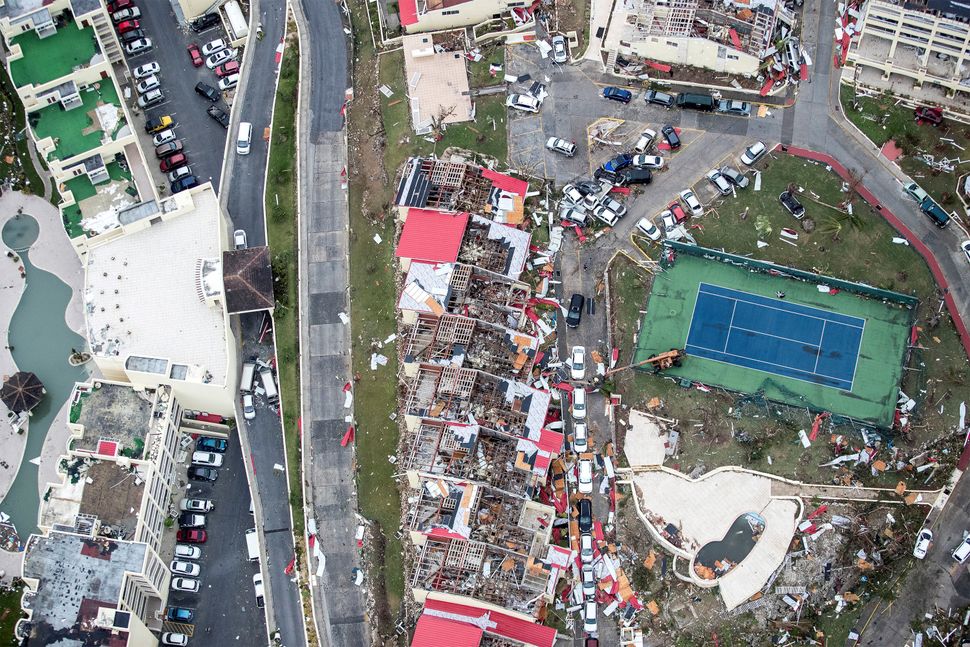 View of the aftermath of Hurricane Irma on the Dutch side of St. Martin on Sept. 6, 2016.