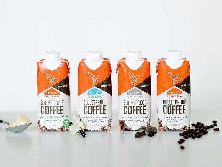 The lineup of Bulletproof coffee. 