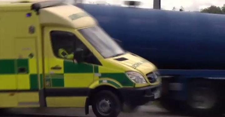 There was a dramatic ambulance crash at the end of the episode, but who was inside?