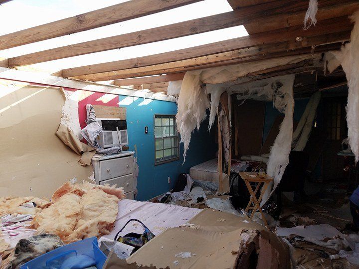 Hurricane Harvey ravaged Crystal Estrada's house in Victoria, Texas. 