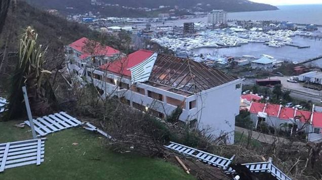  Tortola hit by the hurricane.