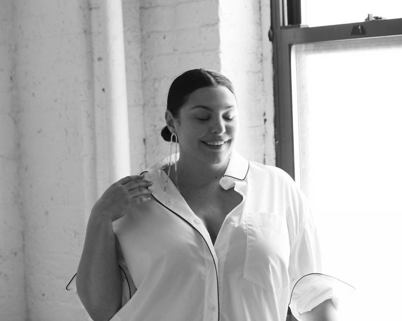 An editorial image of See Rose Go’s tunic shirt.