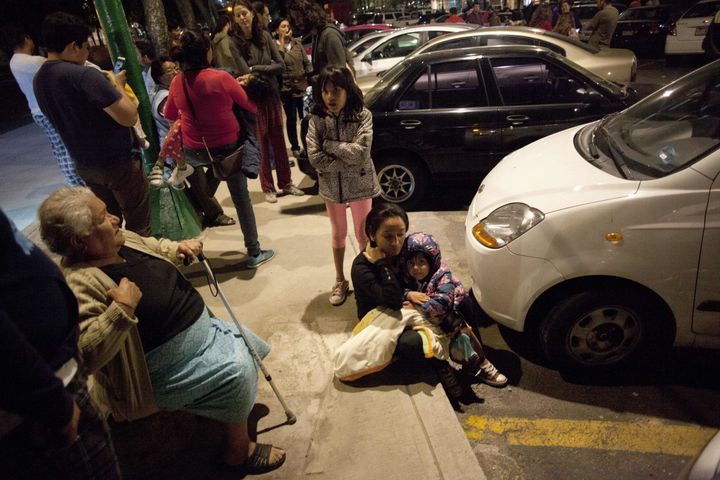 The magnitude 8.1 temblor sent people in Mexico City running out into the streets late Thursday night.