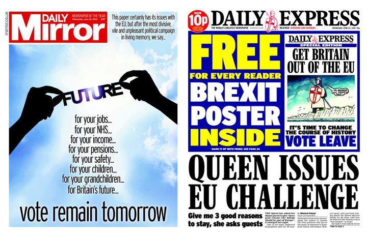 The papers' front pages on the eve of Brexit