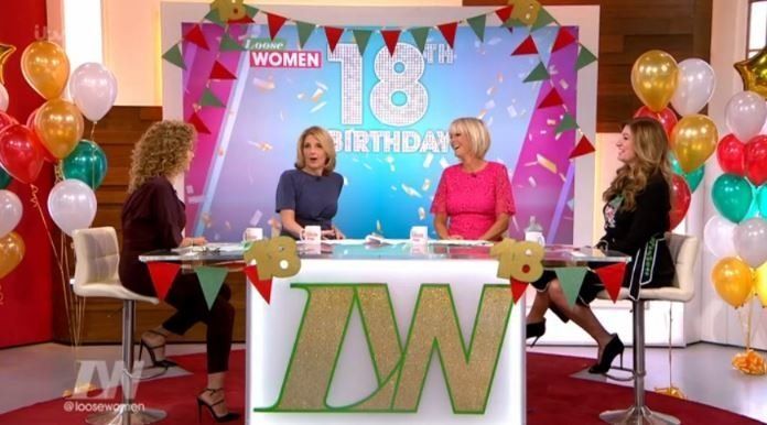 The 'Loose Women' celebrated their 18th birthday on Friday