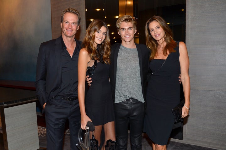 Rande, Kaia and Presley Gerber and Cindy Crawford attend the The Daily Front Row's 4th Annual Fashion Media Awards on Sep. 8, 2016.