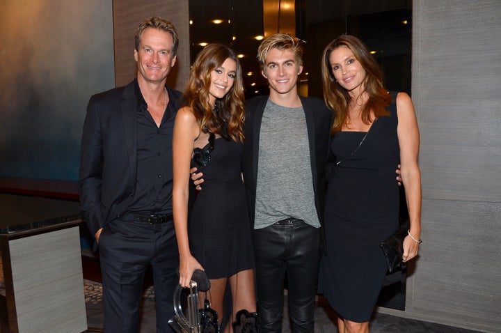 Rande, Kaia and Presley Gerber and Cindy Crawford attend the The Daily Front Row's 4th Annual Fashion Media Awards on Sep. 8, 2016. 