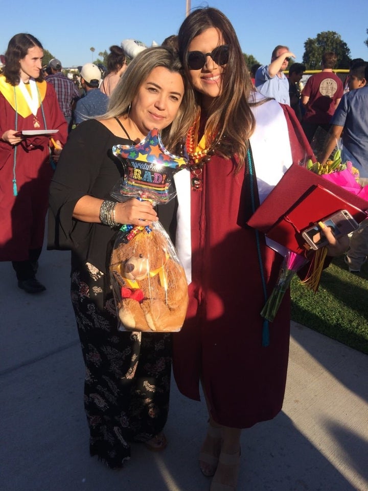 Karla and Tania at Karla's high school graduation.