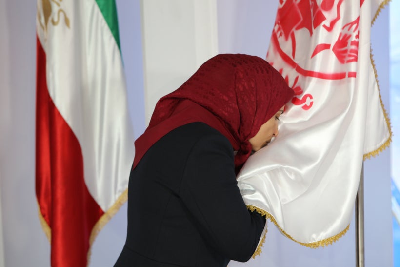 Ms. Merrikhi and PMOI Emblem